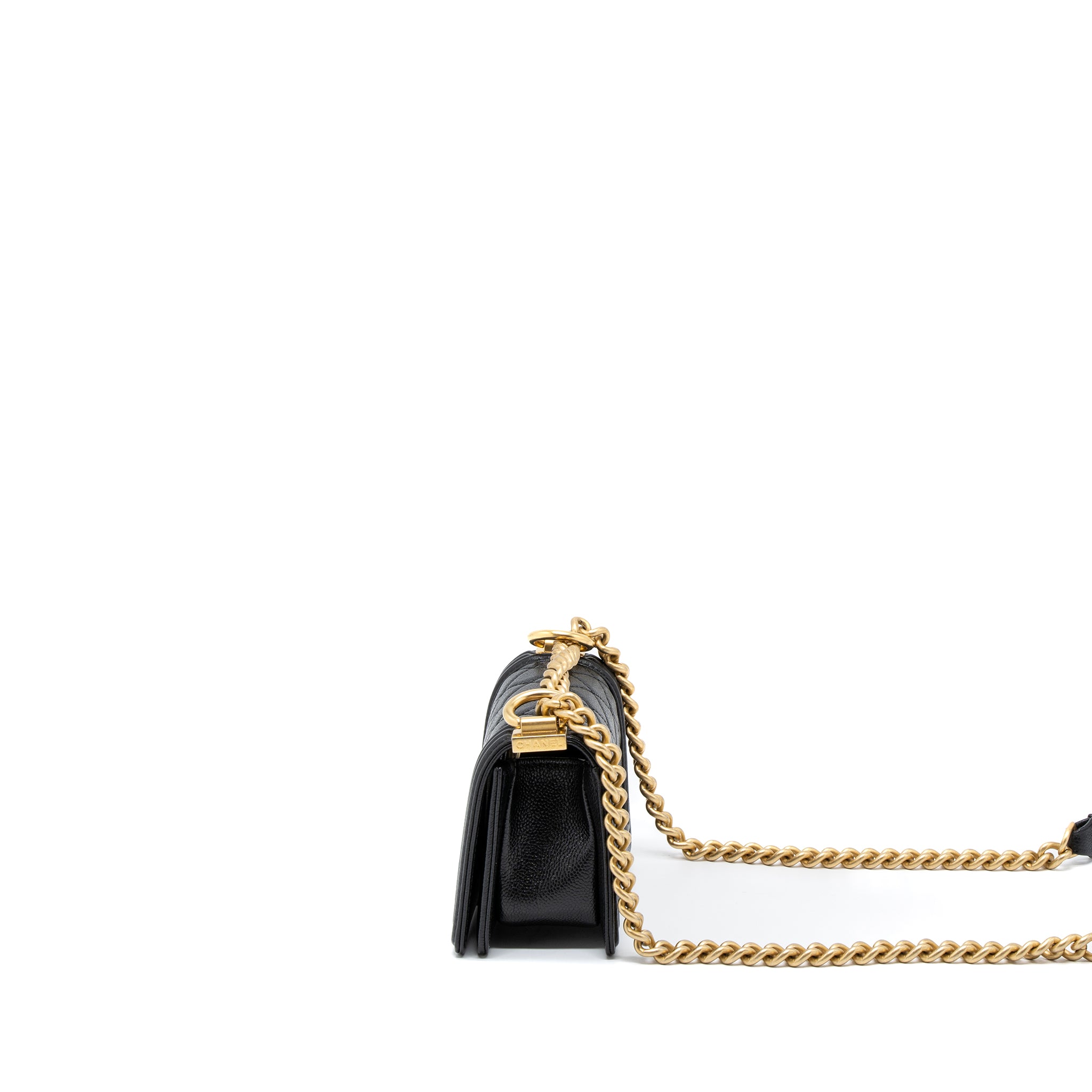 Chanel Super Mini Boy Bag Caviar Black Brushed GHW (Microchip) - Image 4