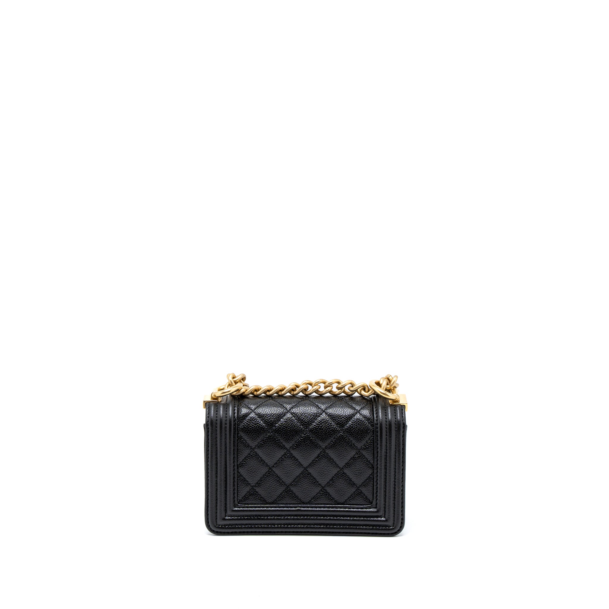 Chanel Super Mini Boy Bag Caviar Black Brushed GHW (Microchip) - Image 2