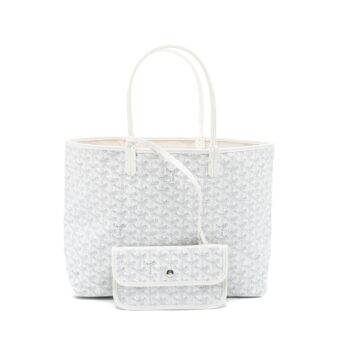Goyard Saint Louis PM Bag Canvas/Calfskin White