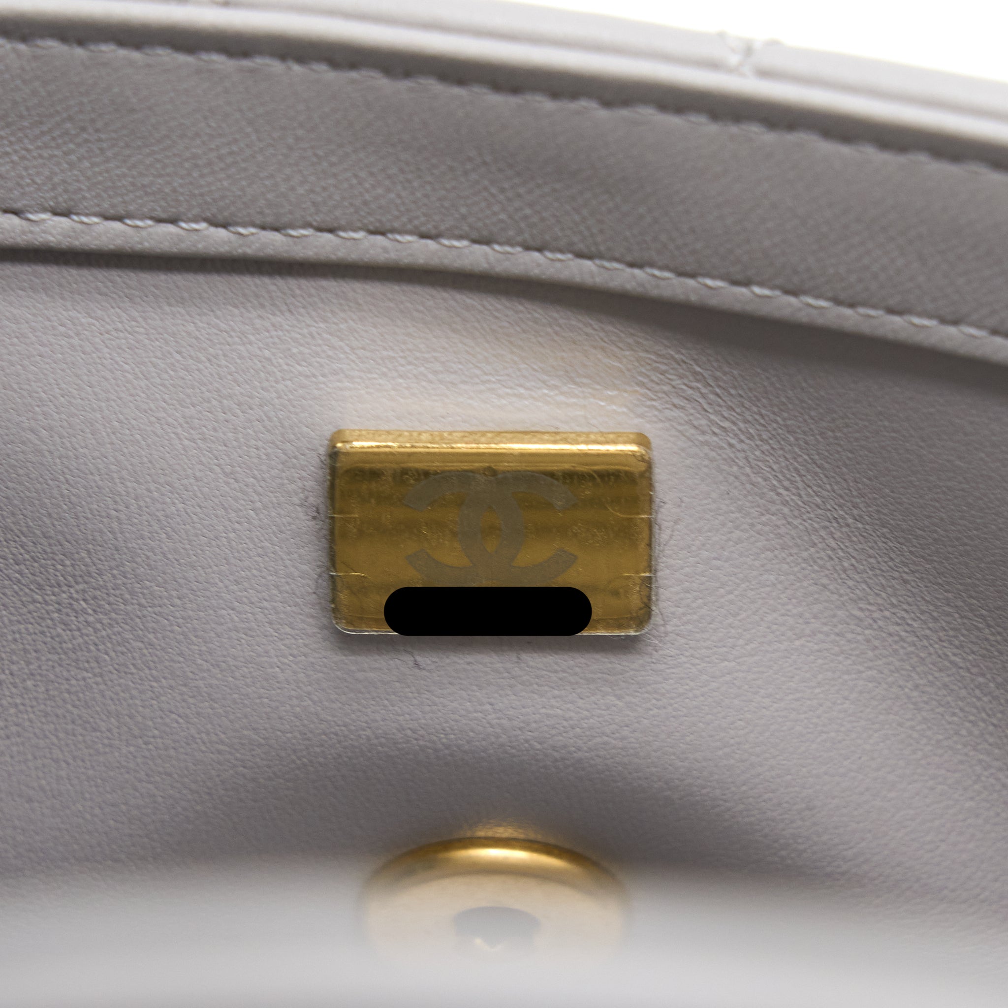 Chanel Pearl Crush Mini Rectangular Flap Bag Lambskin Light Grey Brushed GHW (Microchip) - Image 13