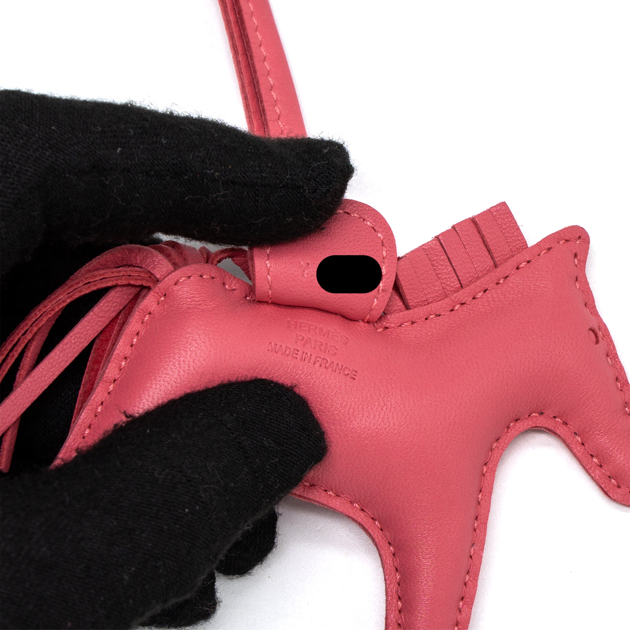 Hermes Rodeo PM Bag Charm Rose Azalee Stamp Y - Image 4