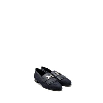 Hermes Size 35 Royal Loafer Denim/Calfskin Blue Brut/Marine SHW