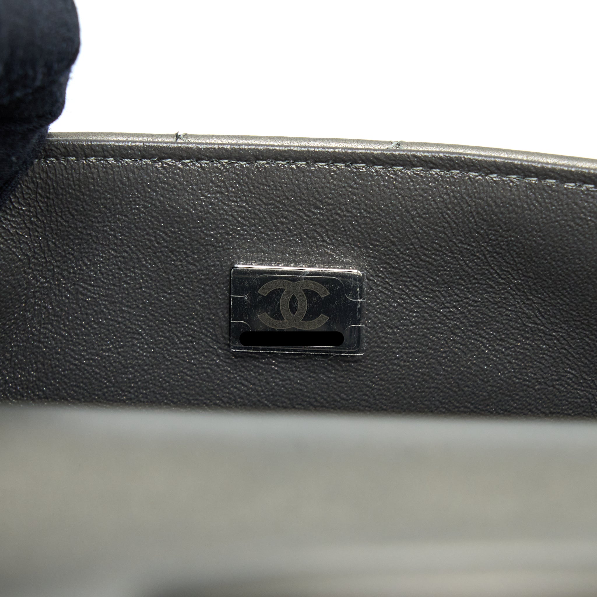 Chanel 21B Mini Rectangular Flap Bag Calfskin Metallic Silver with Shiny Ruthenium Hardware (Microchip) - Image 14