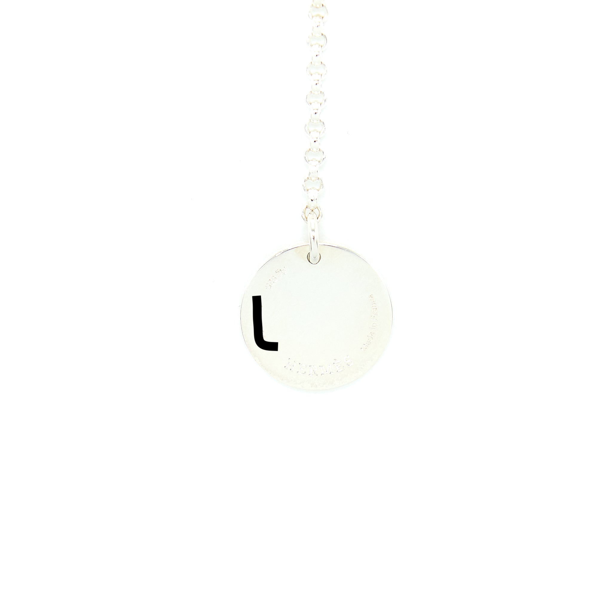 Hermes Small Model Ex-Libris Pendant Silver/Rose Gold - Image 5