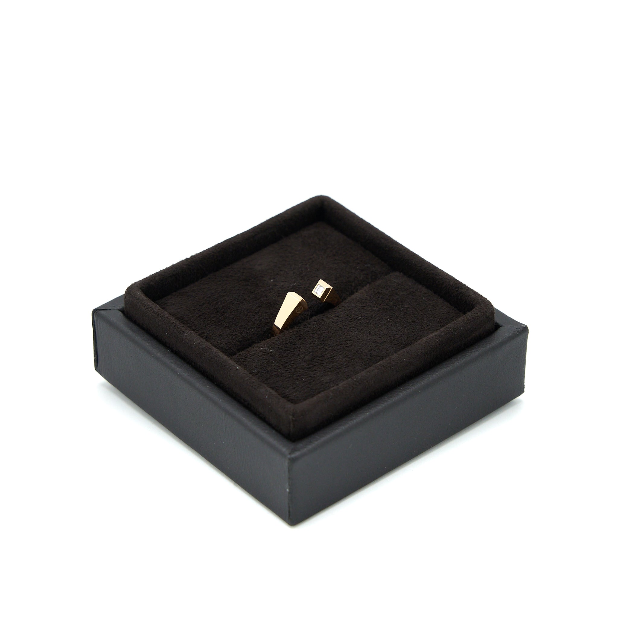 Hermes Size 51 Small Model Clou De Forge Ring Rose Gold with Diamonds - Image 2