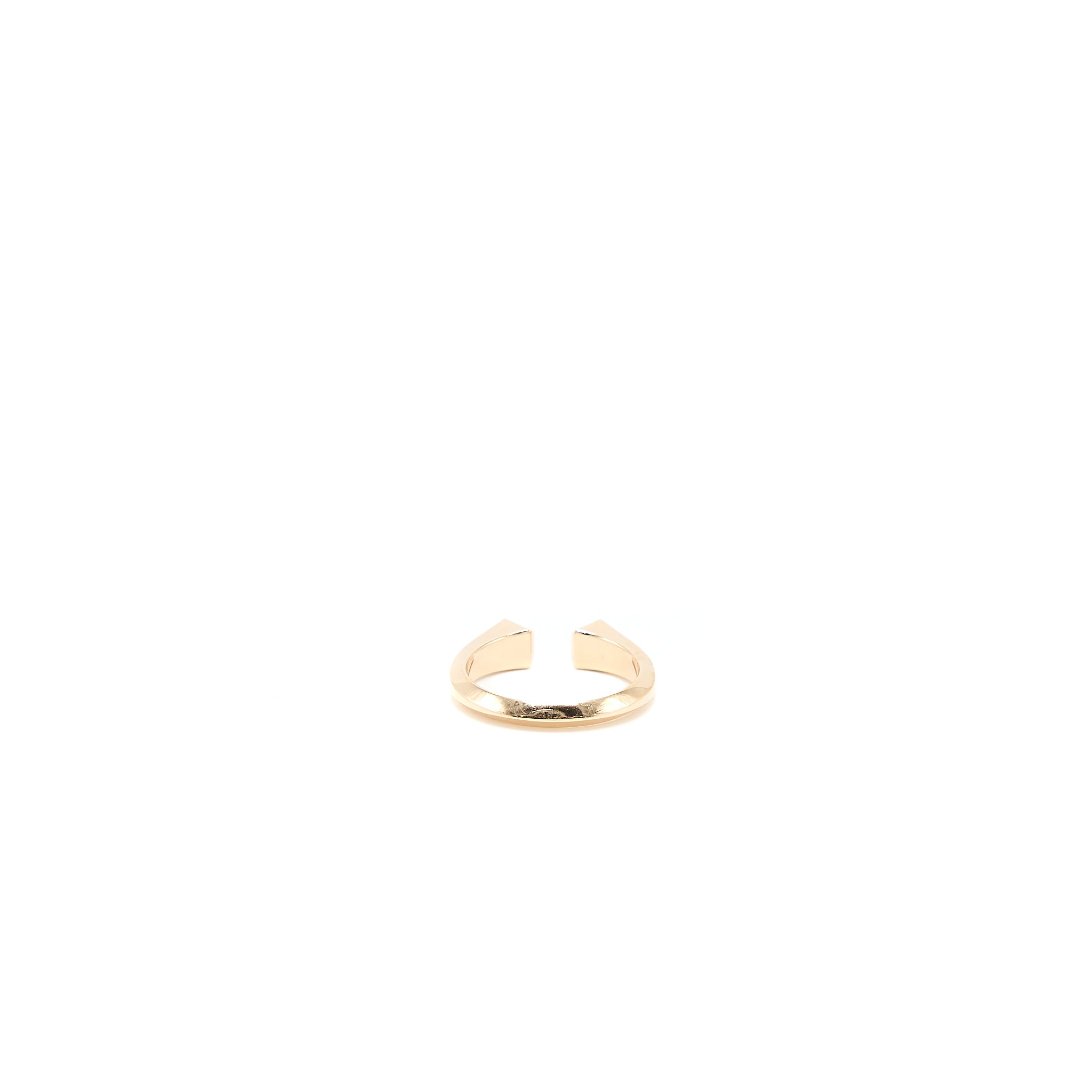 Hermes Size 51 Small Model Clou De Forge Ring Rose Gold with Diamonds - Image 4