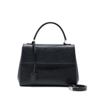 Louis Vuitton Cluny MM Epi Black SHW with Initial S.S