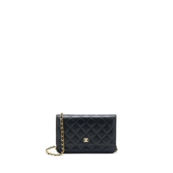 Chanel Classic Wallet On Chain Caviar Black GHW (Microchip)