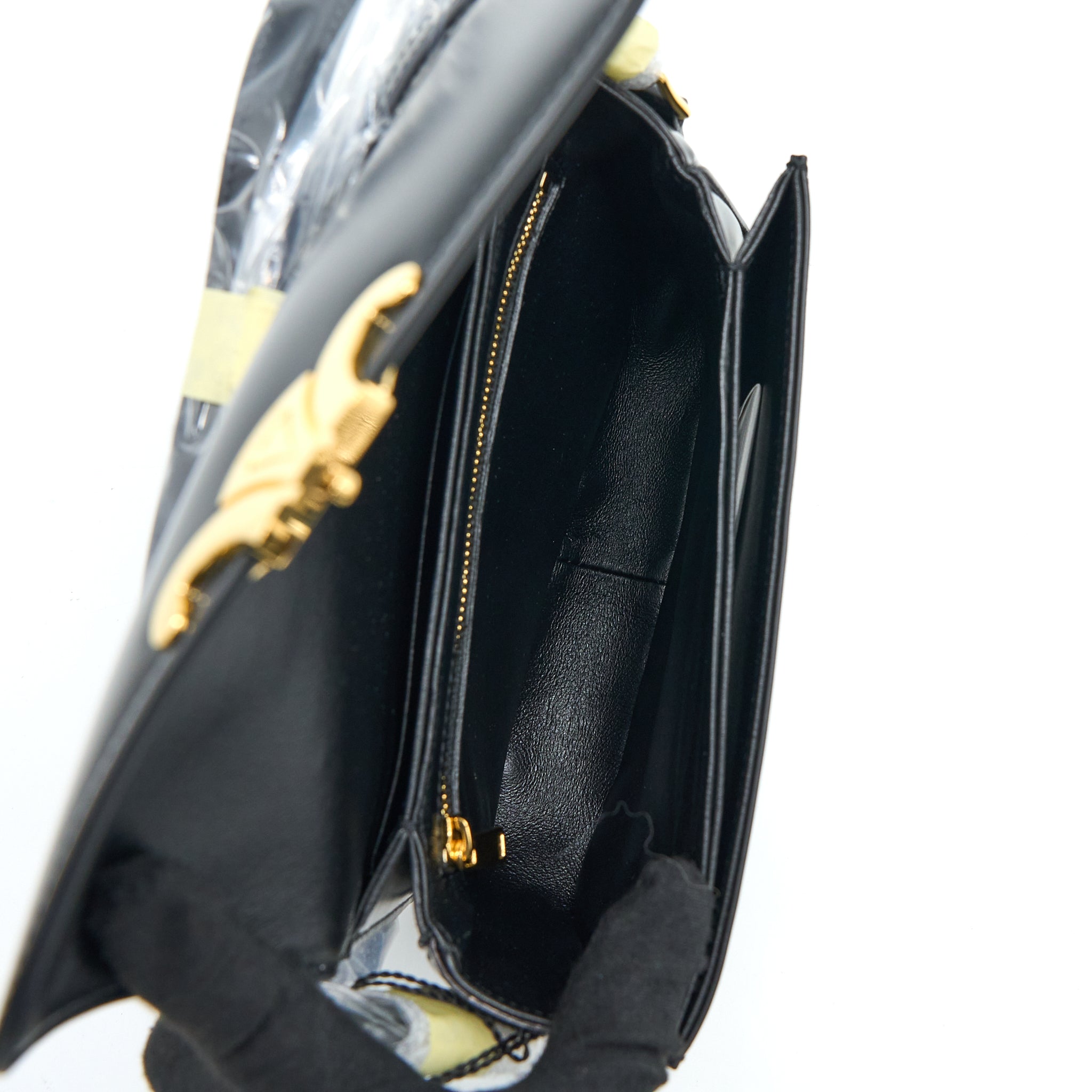 Celine Teen Triomphe Shoulder Bag Calfskin Black GHW - Image 5