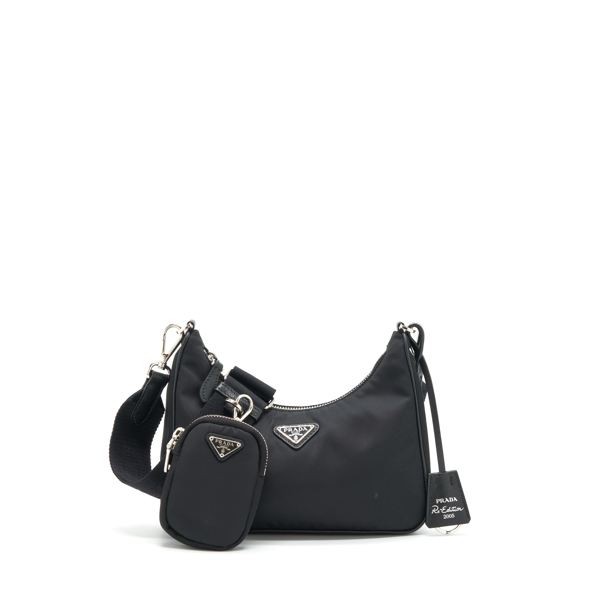 Prada Reedition 2005 Re Nylon Bag Black SHW(Chain Handle Missing)