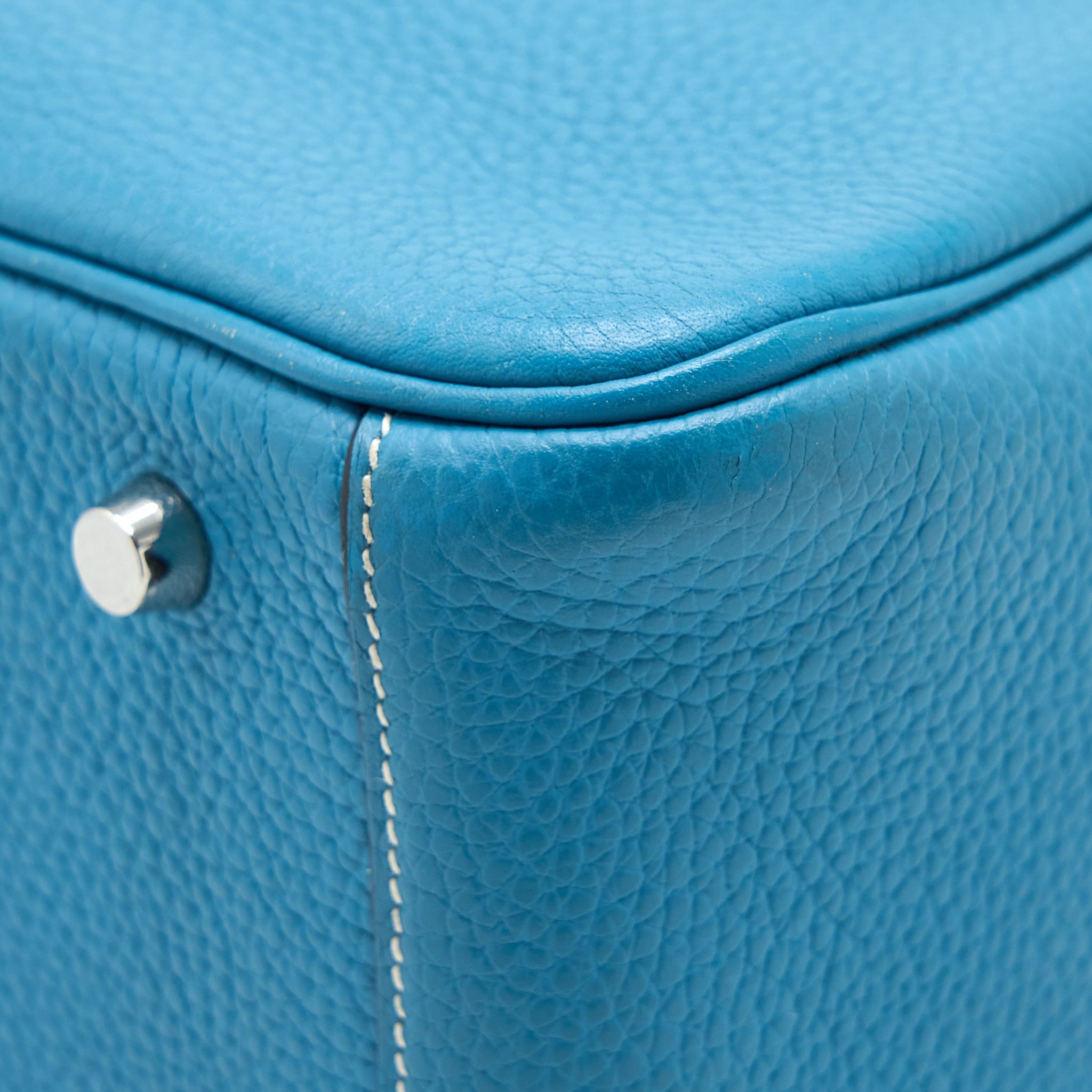 Hermes Lindy 30 Clemence Blue Jeans SHW Stamp T - Image 12