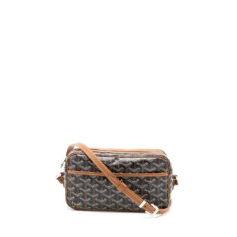 Goyard Cap-Vert PM Bag Canvas/ Calfskin Brown/ Black SHW