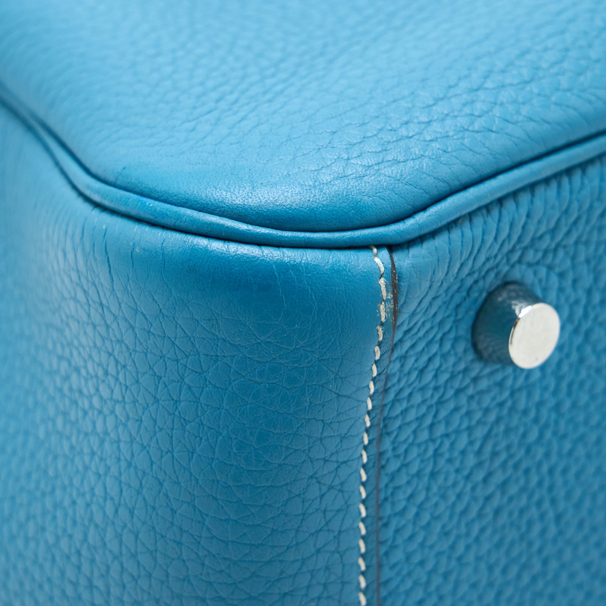 Hermes Lindy 30 Clemence Blue Jeans SHW Stamp T - Image 13