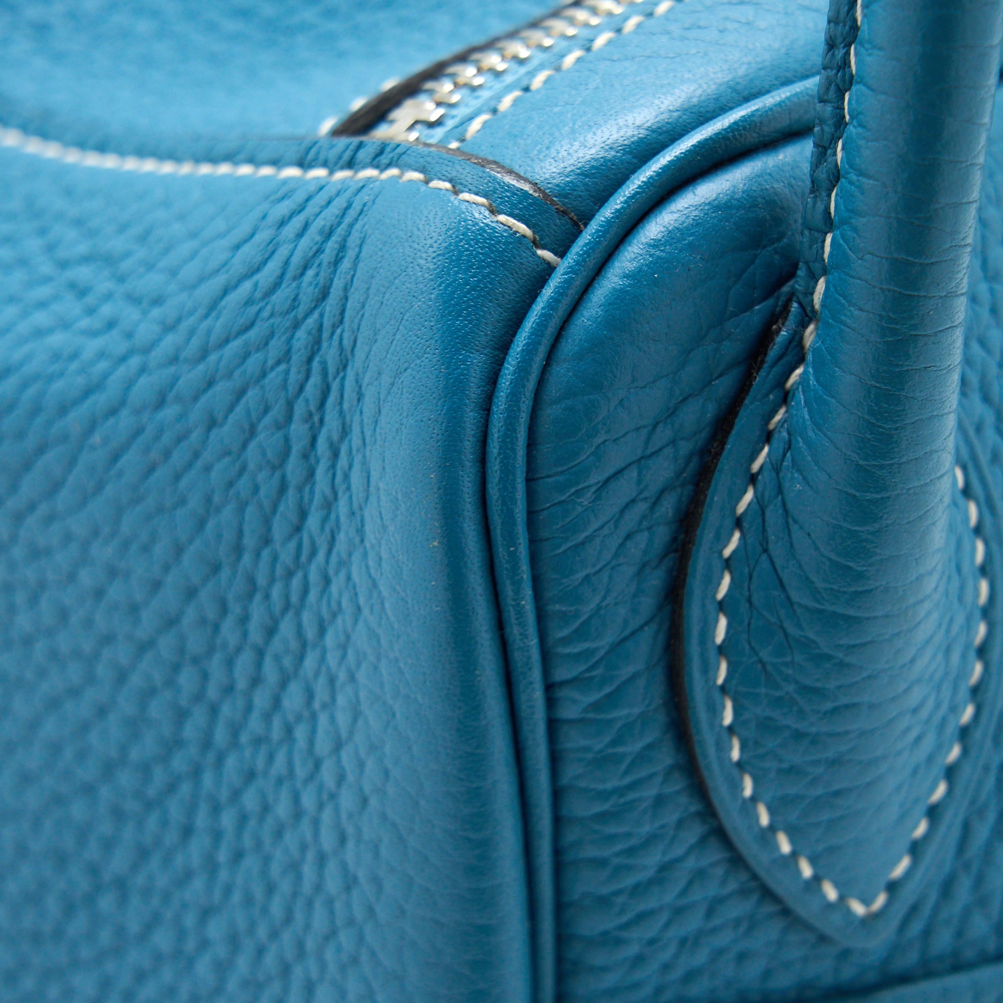 Hermes Lindy 30 Clemence Blue Jeans SHW Stamp T - Image 10