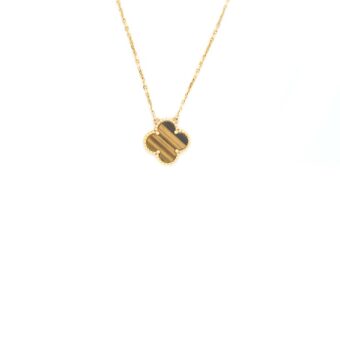 Van Cleef&Arpels Vintage Alhambra Pendant Tiger Eye Yellow Gold