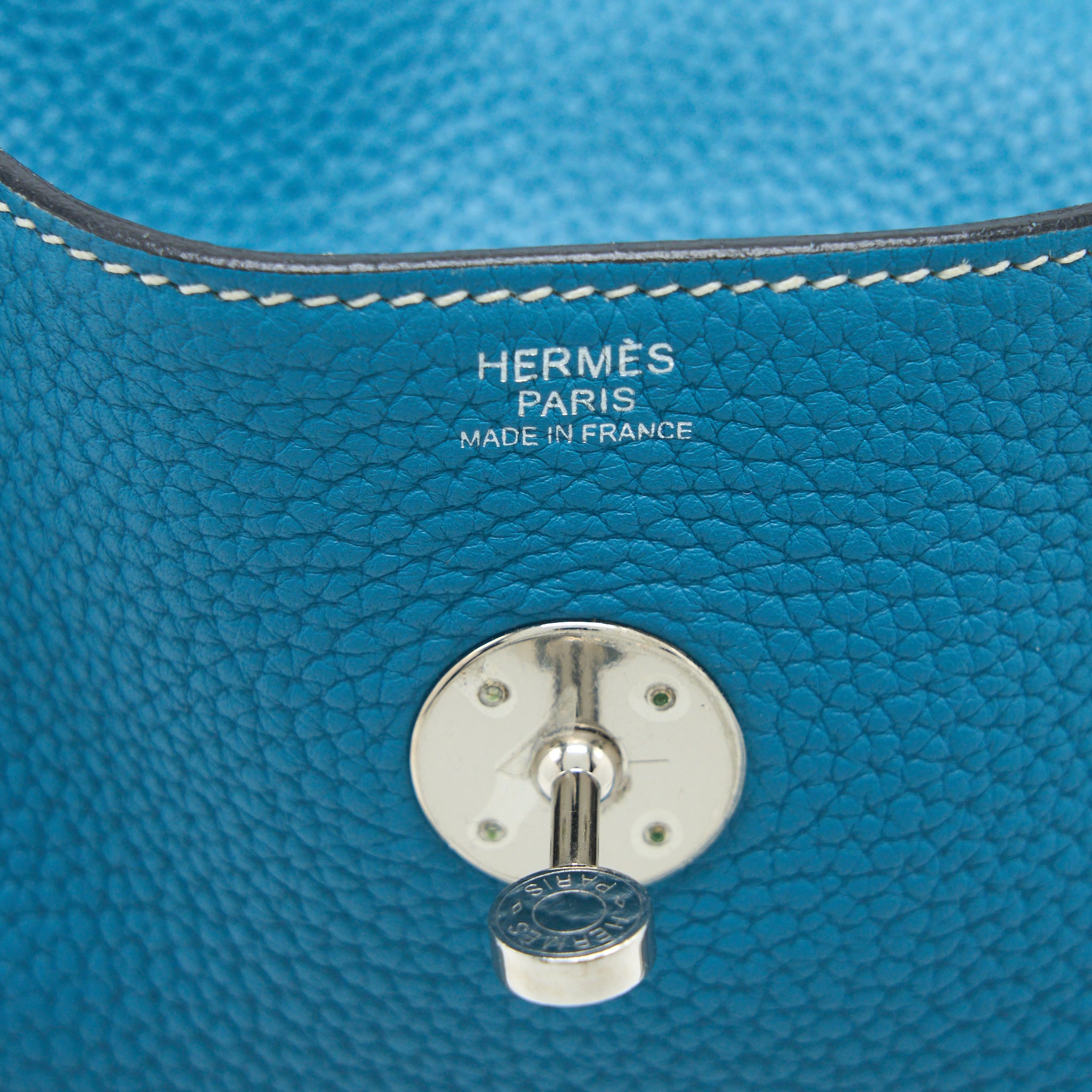 Hermes Lindy 30 Clemence Blue Jeans SHW Stamp T - Image 16