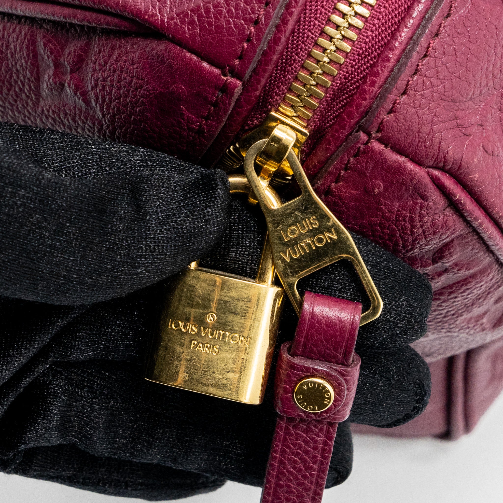 Louis Vuitton Speedy 25 Bandouliere Monogram Empreinte Purple GHW - Image 8