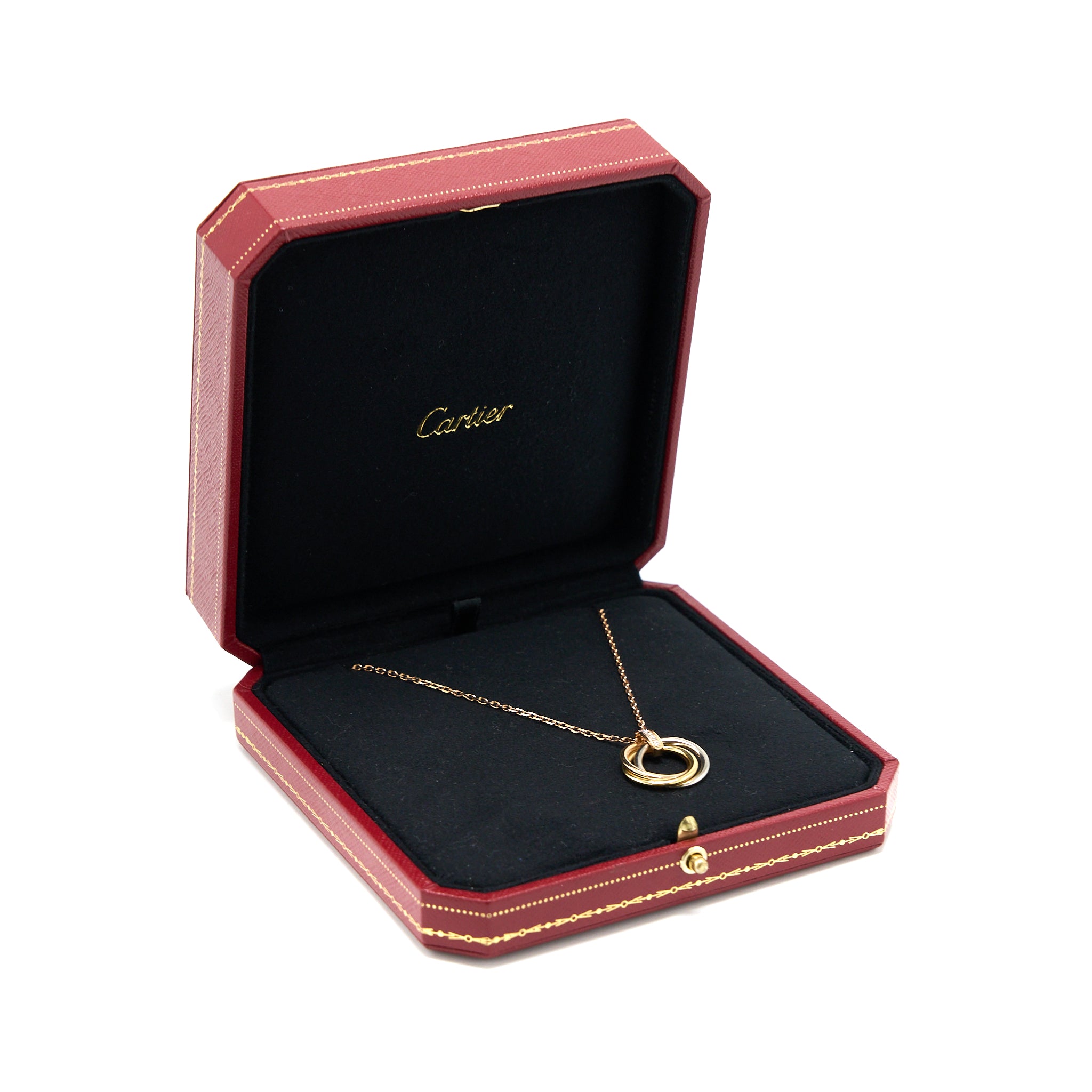 Cartier Trinity Necklace White Gold/Yellow Gold/Rose Gold/Diamonds - Image 3