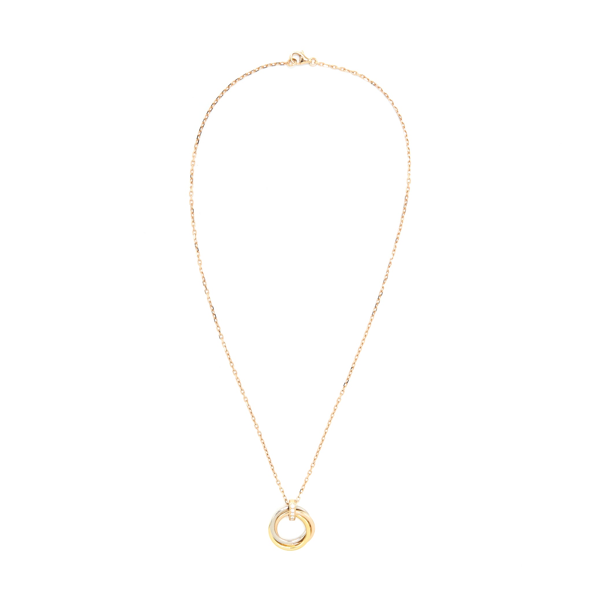Cartier Trinity Necklace White Gold/Yellow Gold/Rose Gold/Diamonds - Image 2