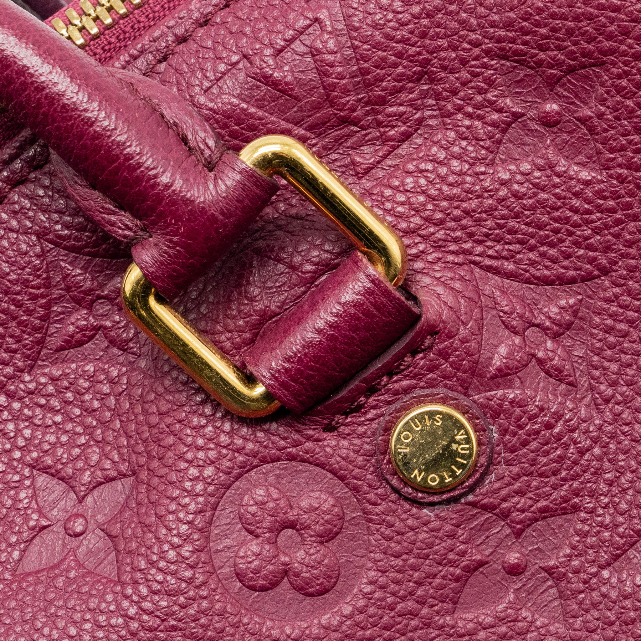 Louis Vuitton Speedy 25 Bandouliere Monogram Empreinte Purple GHW - Image 10