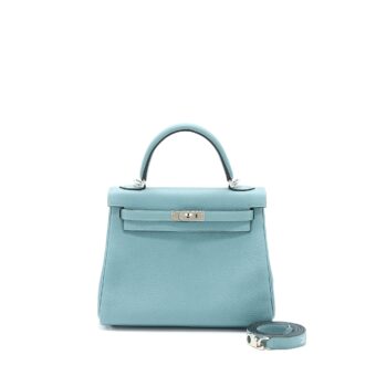Hermes Kelly 25 Togo 7G Ciel SHW Stamp Y