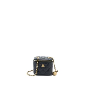 Chanel Pearl Crush Mini Vanity Lambskin Black GHW