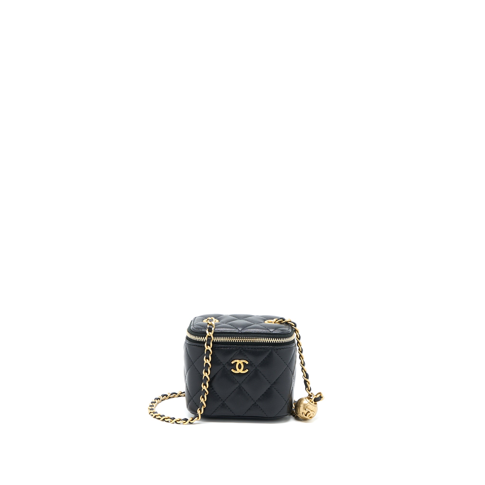 Chanel Pearl Crush Mini Vanity Lambskin Black GHW