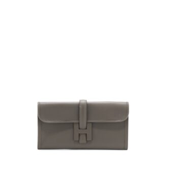 Hermes Jige Elan 29 Clutch Swift Gris Etain Stamp D
