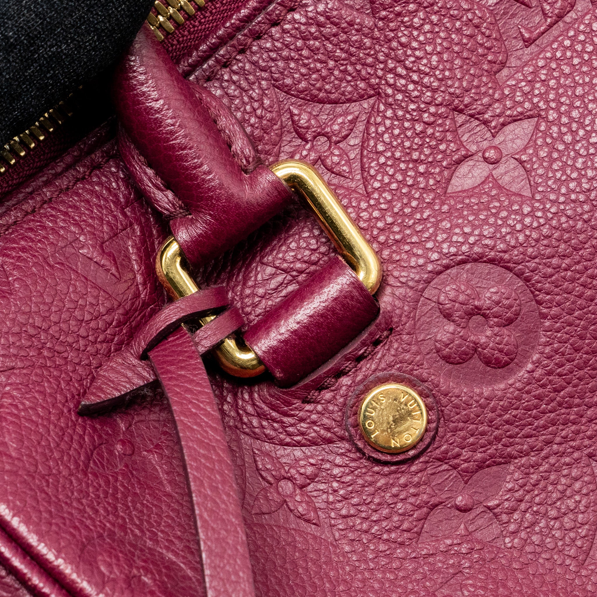 Louis Vuitton Speedy 25 Bandouliere Monogram Empreinte Purple GHW - Image 9