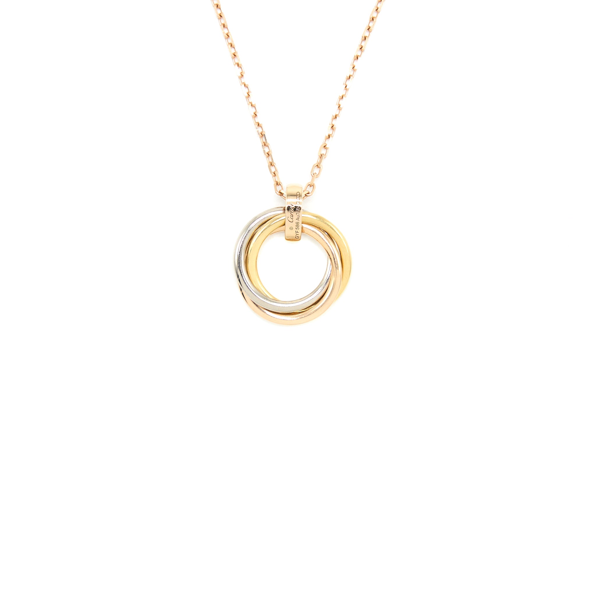 Cartier Trinity Necklace White Gold/Yellow Gold/Rose Gold/Diamonds - Image 4