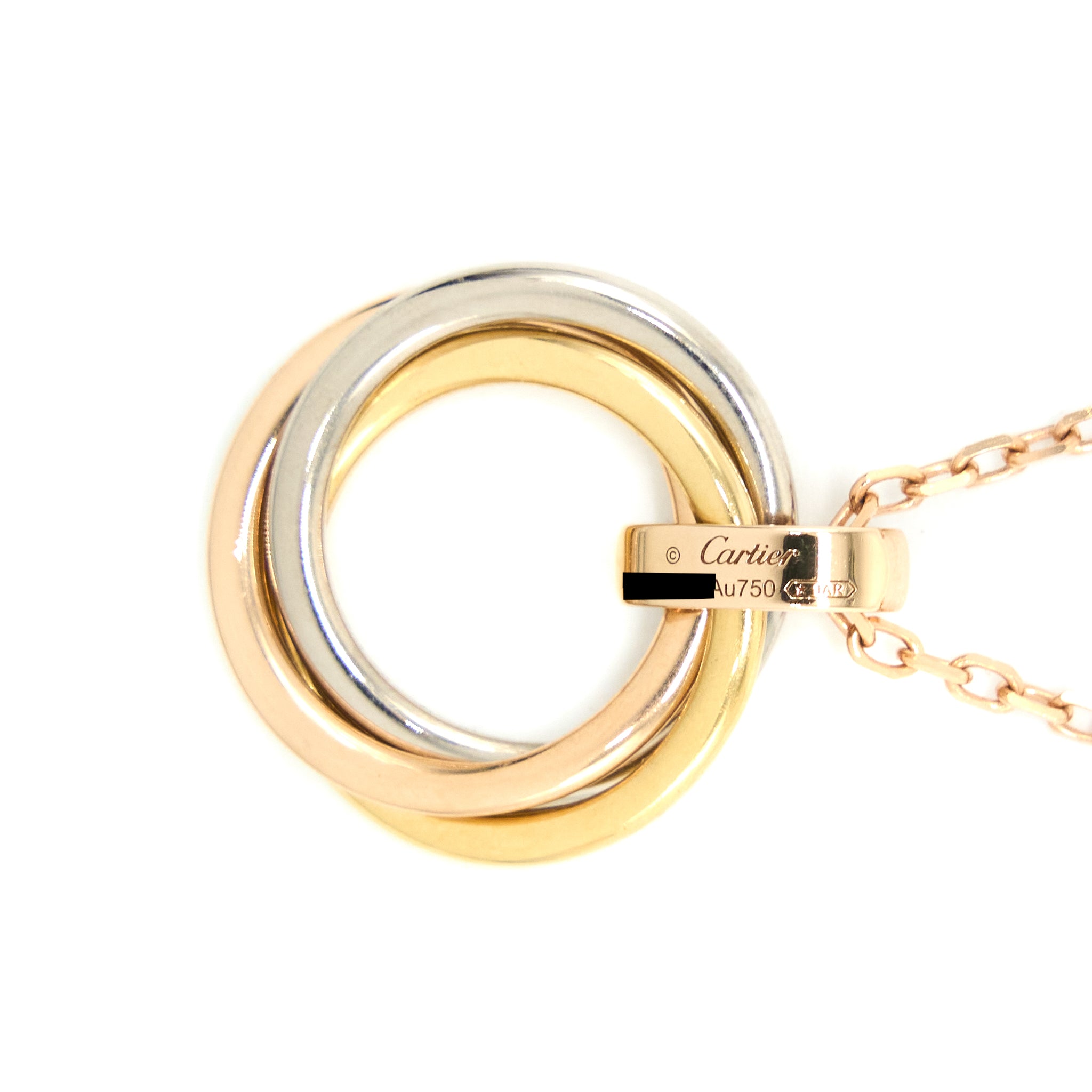 Cartier Trinity Necklace White Gold/Yellow Gold/Rose Gold/Diamonds - Image 6