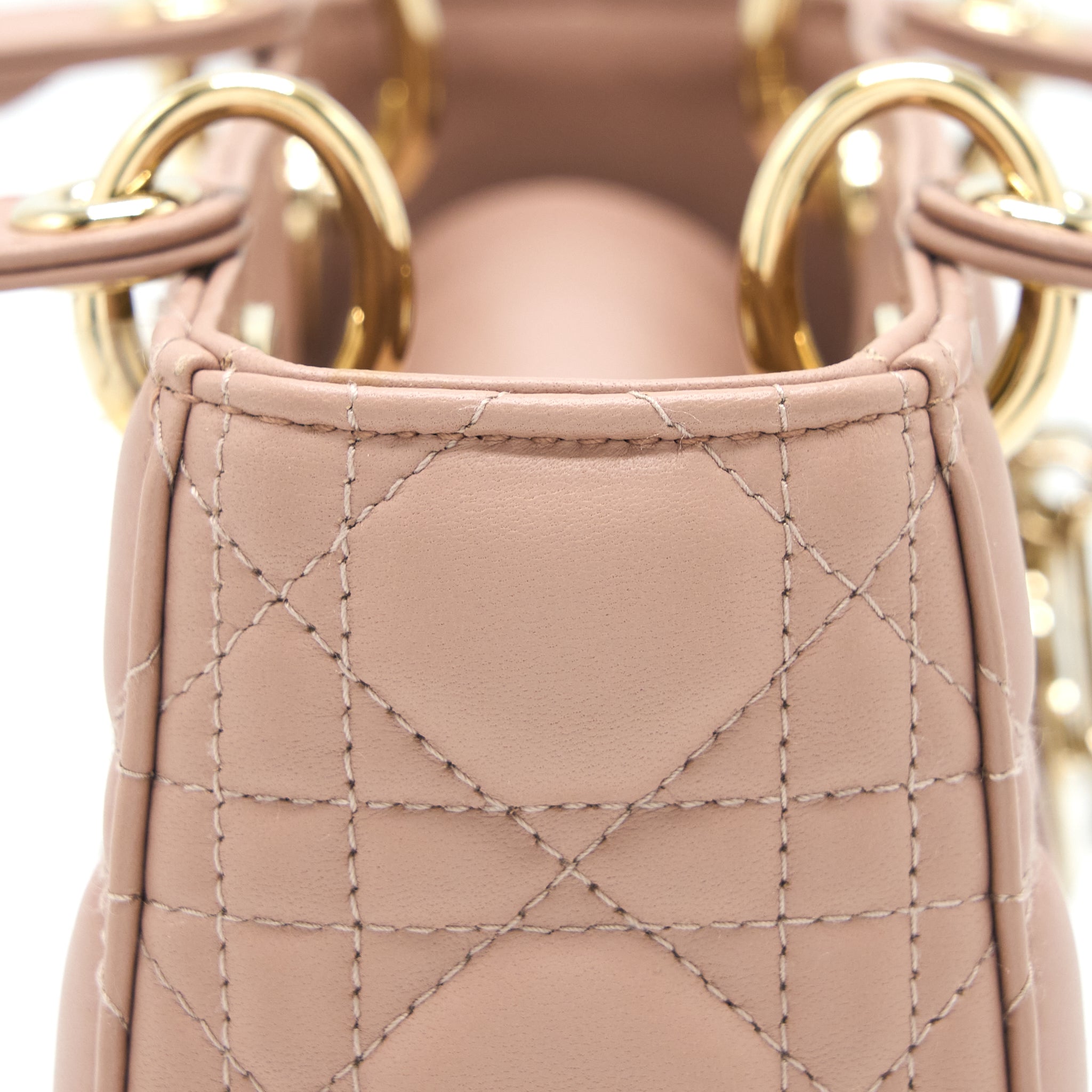 Dior Small Lady Dior My ABCDior Bag Lambskin Pink LGHW - Image 12