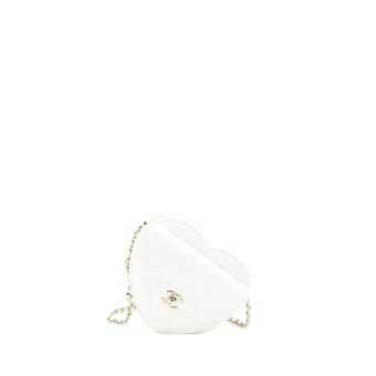 Chanel 22s Heart Bag Lambskin White LGHW (Microchip)