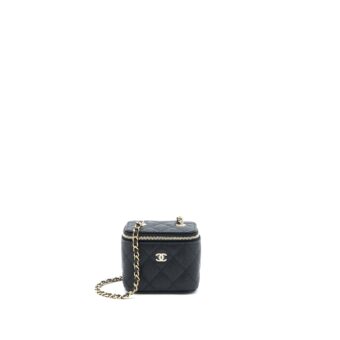 Chanel Mini Vanity with Chain Caviar Black LGHW