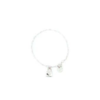 Hermes Sterling Silver Mini Birkin Bracelet
