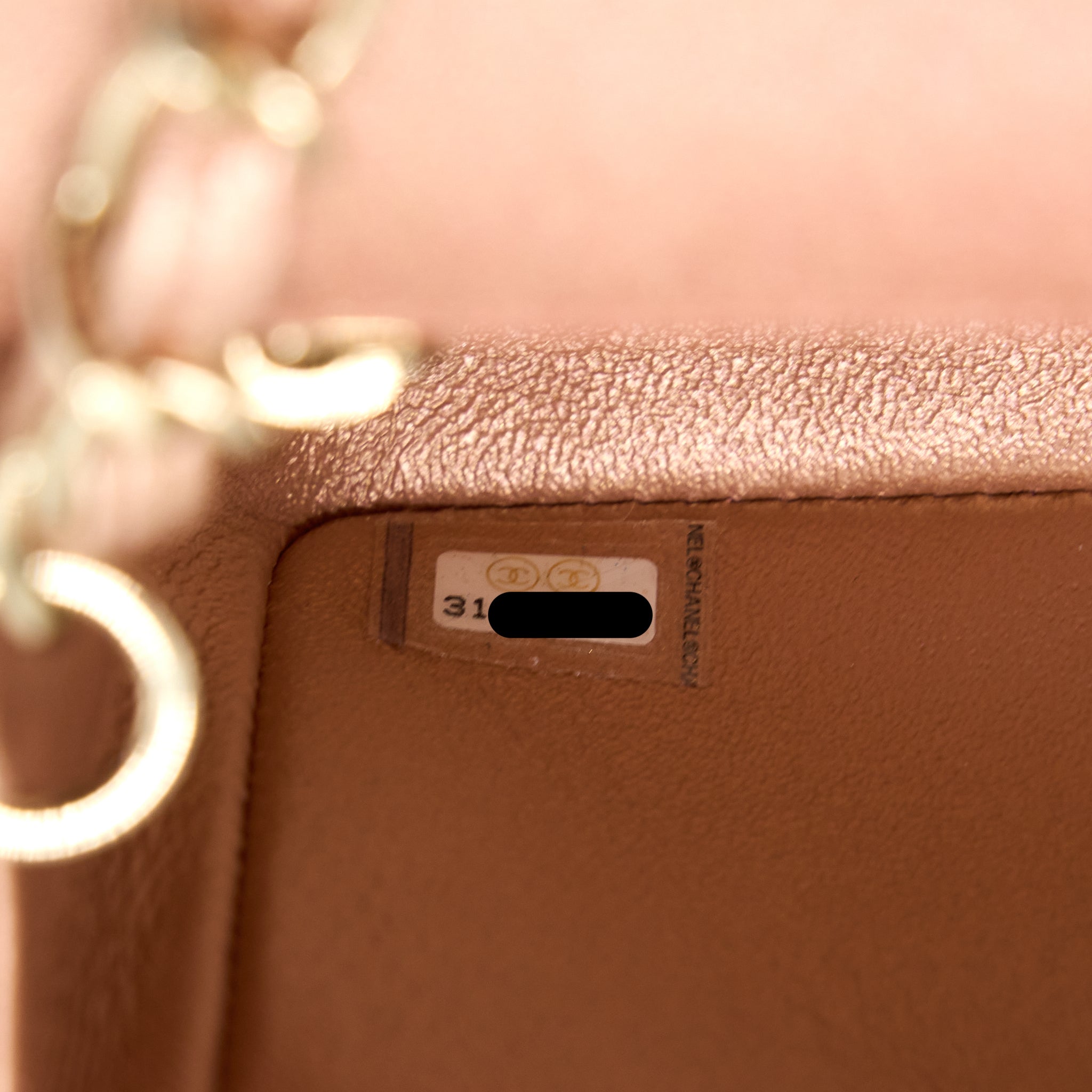 Chanel 21S Mini Rectangular Flap Bag Metallic Grained Lambskin Ombré Rose Gold LGHW - Image 13