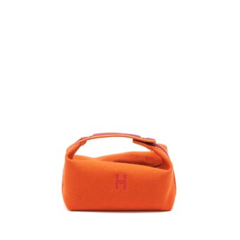 Hermes Trousse De Toilette Bride A Brac In Orange Feu