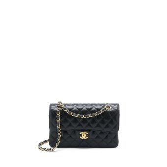Chanel Small Classic Double Flap Bag Caviar Black GHW (Microchip)