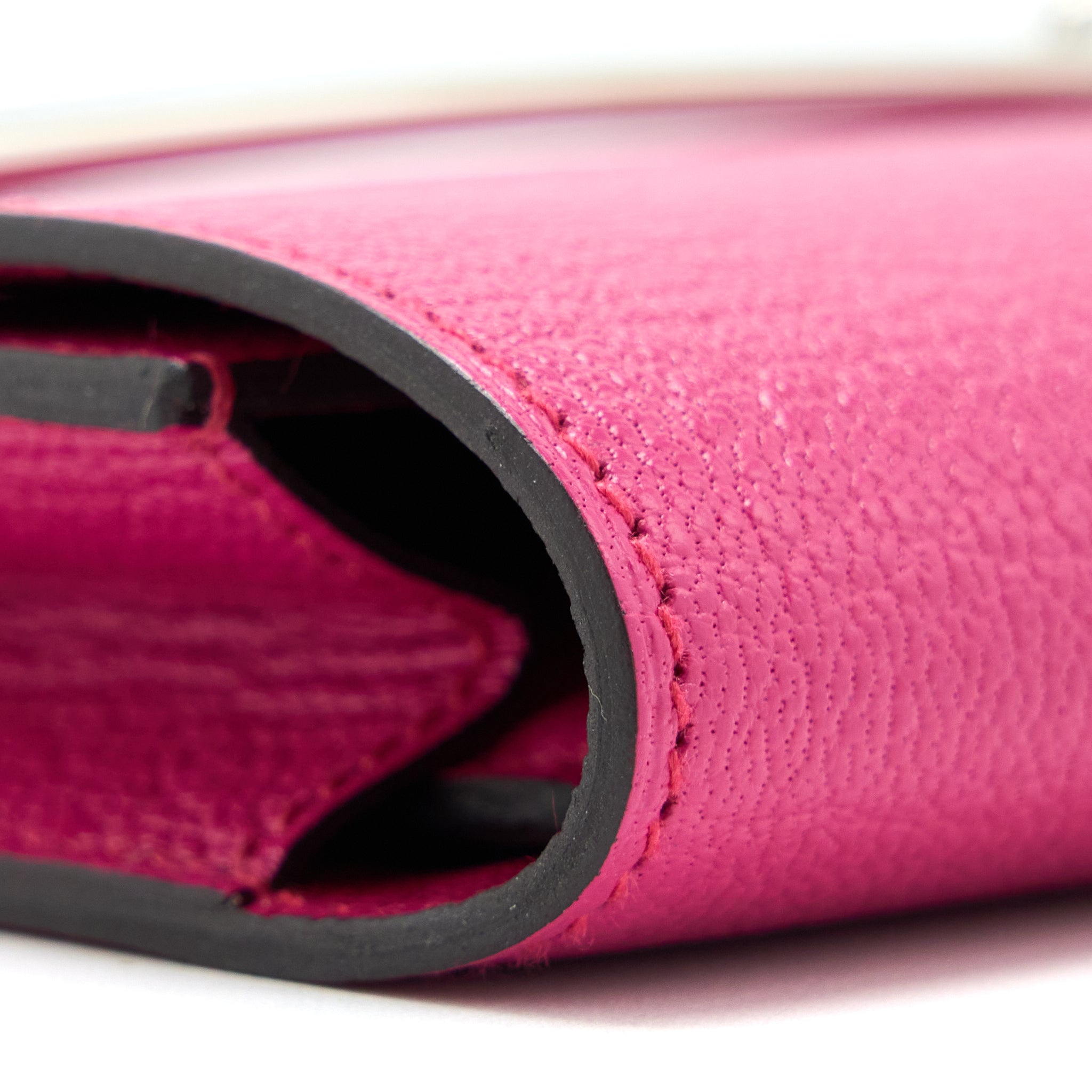 Hermes Roulis Slim Chèvre Mysore 5R Rose Shocking SHW Stamp Z - Image 4