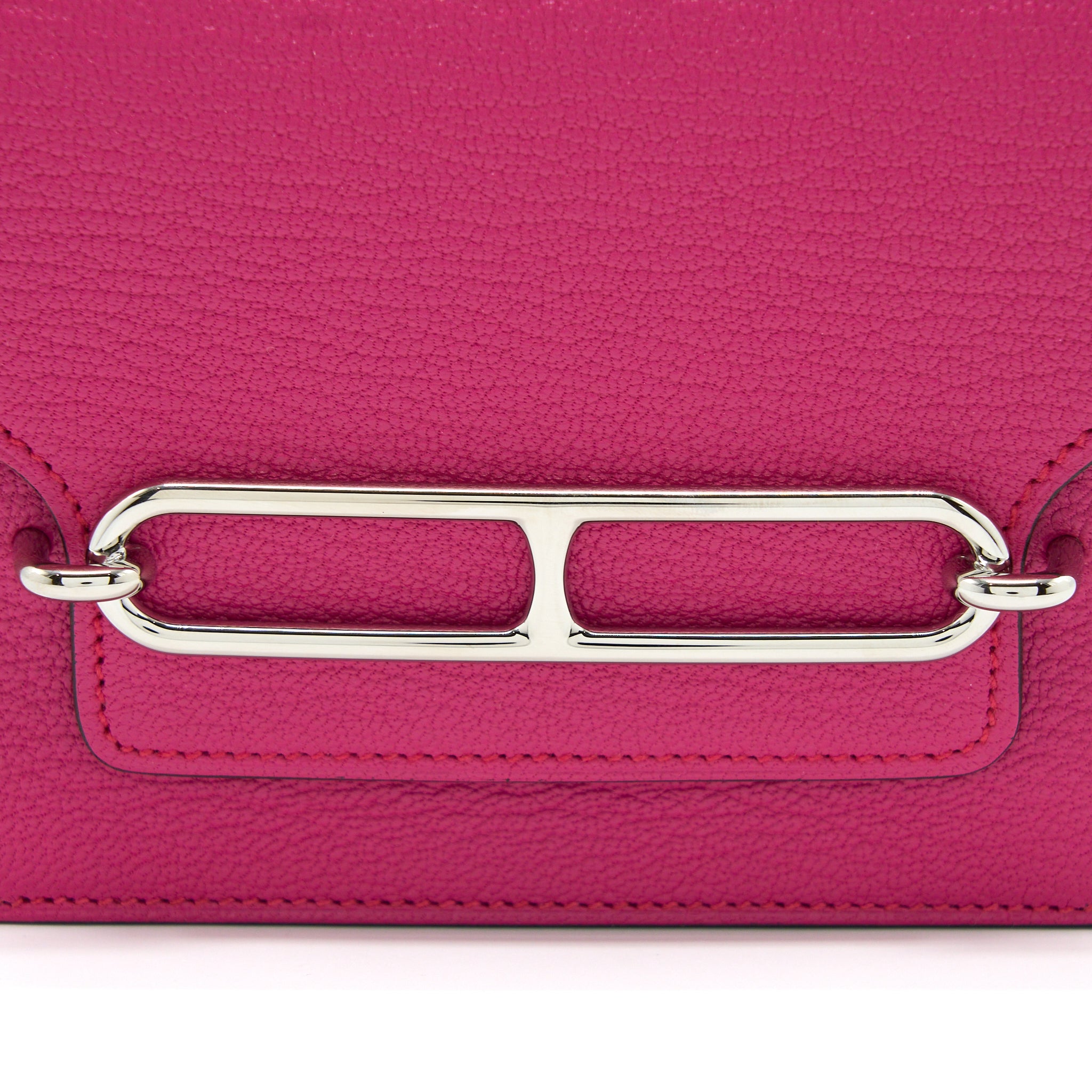 Hermes Roulis Slim Chèvre Mysore 5R Rose Shocking SHW Stamp Z - Image 3