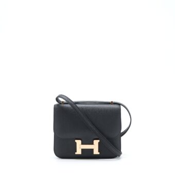 Hermes Mini Constance Epsom Black RGHW Stamp C