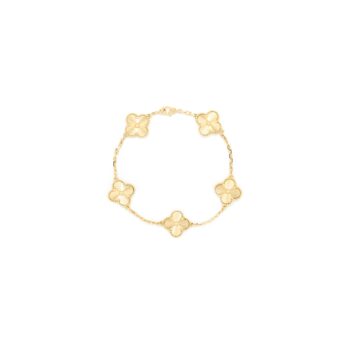 Van Cleef&Arpels Vintage Alhambra Bracelet 5 Motifs Yellow Gold