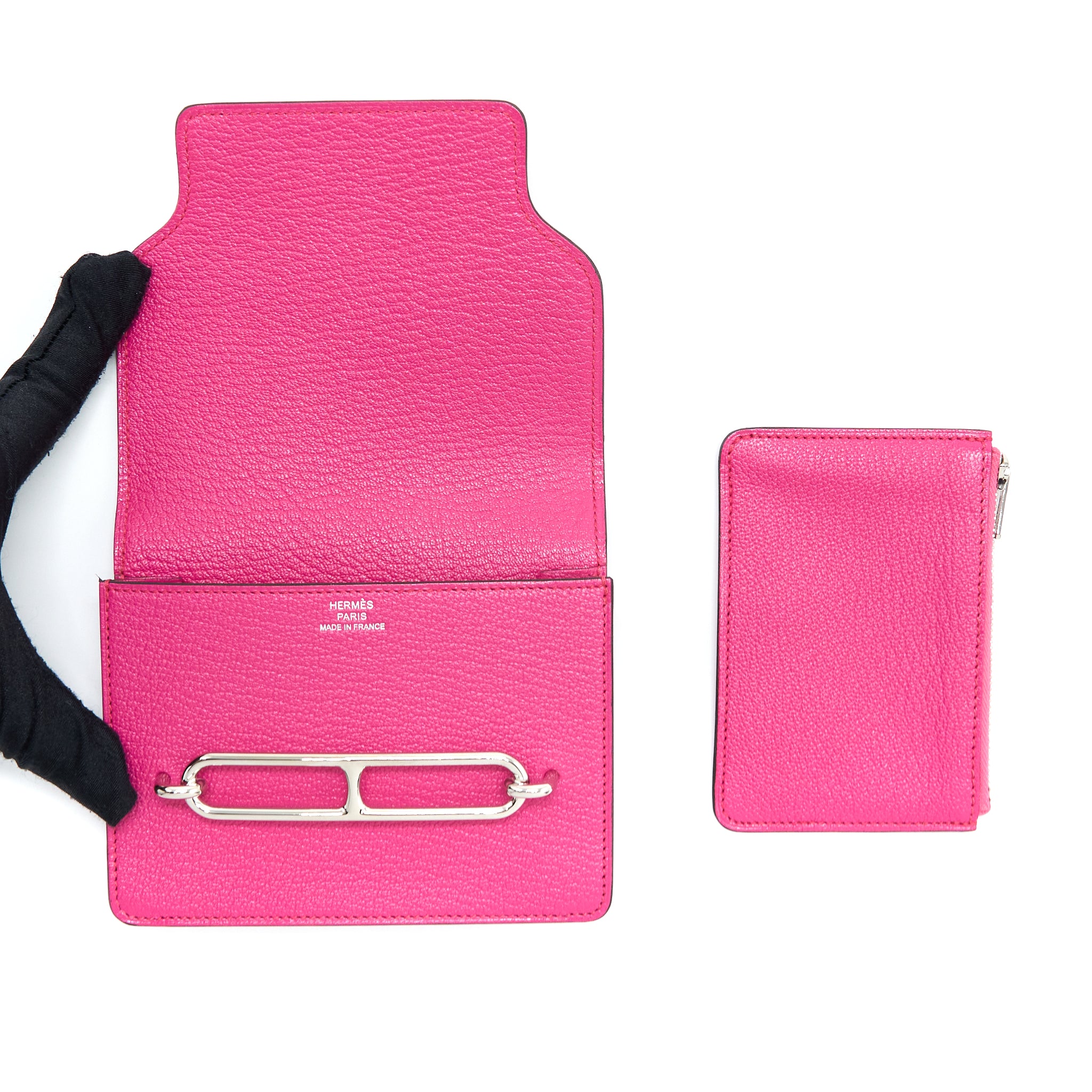 Hermes Roulis Slim Chèvre Mysore 5R Rose Shocking SHW Stamp Z - Image 8