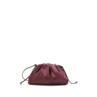 Bottega Veneta Mini Pouch Calfskin Dark Red
