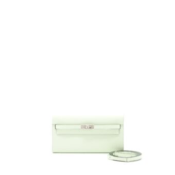 Hermes Kelly To Go Epsom Vert Fizz SHW Stamp U