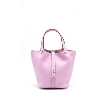 HERMES Picotin Lock 18 Mauve Sylvestre SHW Stamp Z