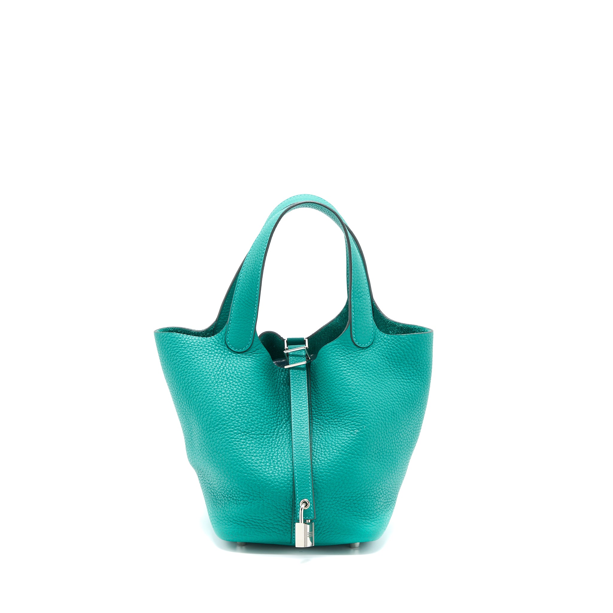 Hermes Picotin 18 Lock Bag Clemence Vert Vertigo SHW Stamp D