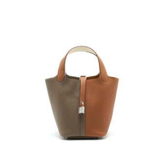 Hermes picotin 18 Lock bag Gold/ Etoupe/ Nata SHW stamp Z