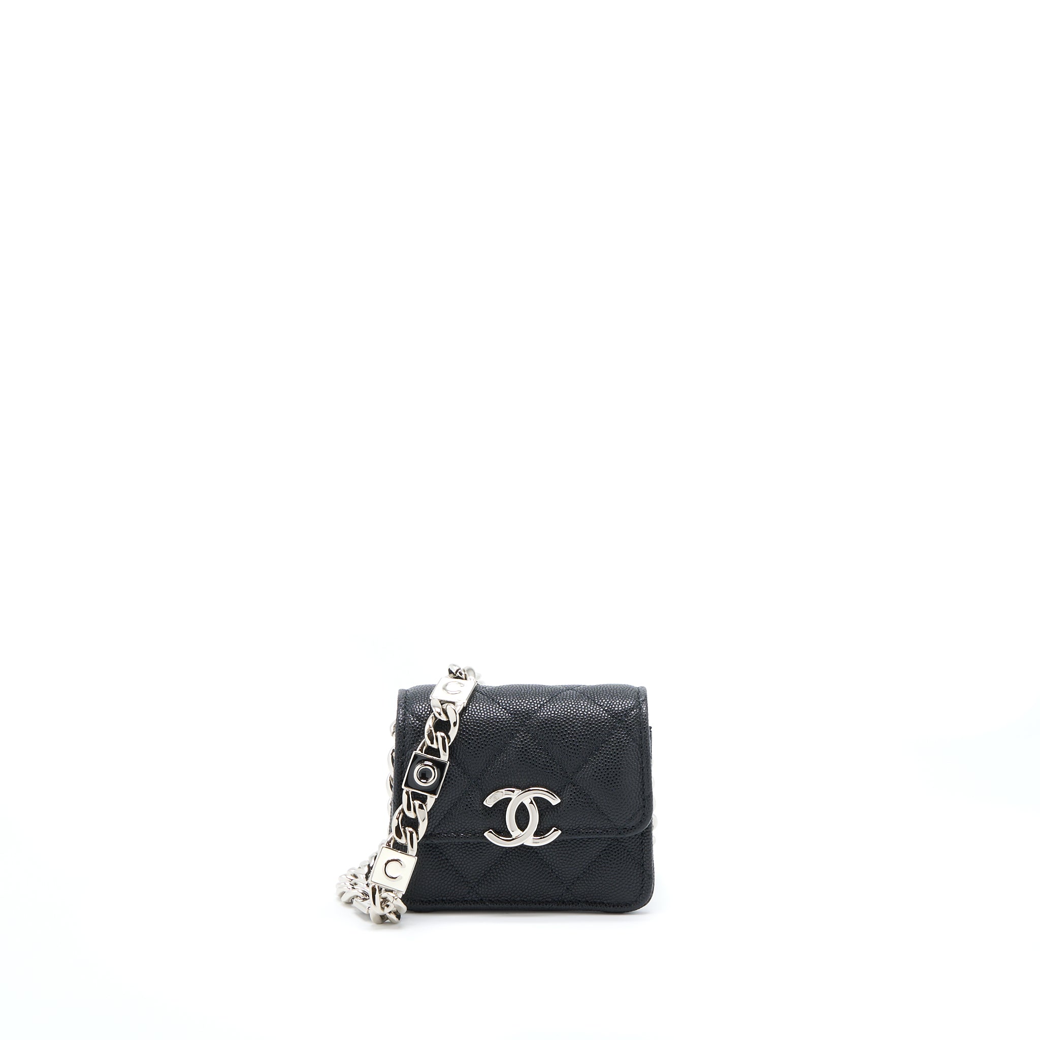 Chanel Clutch With Chain Caviar Black SHW