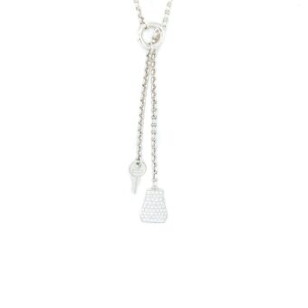 Hermes Kelly Cloche the Necklace Small Model White Gold Diamonds